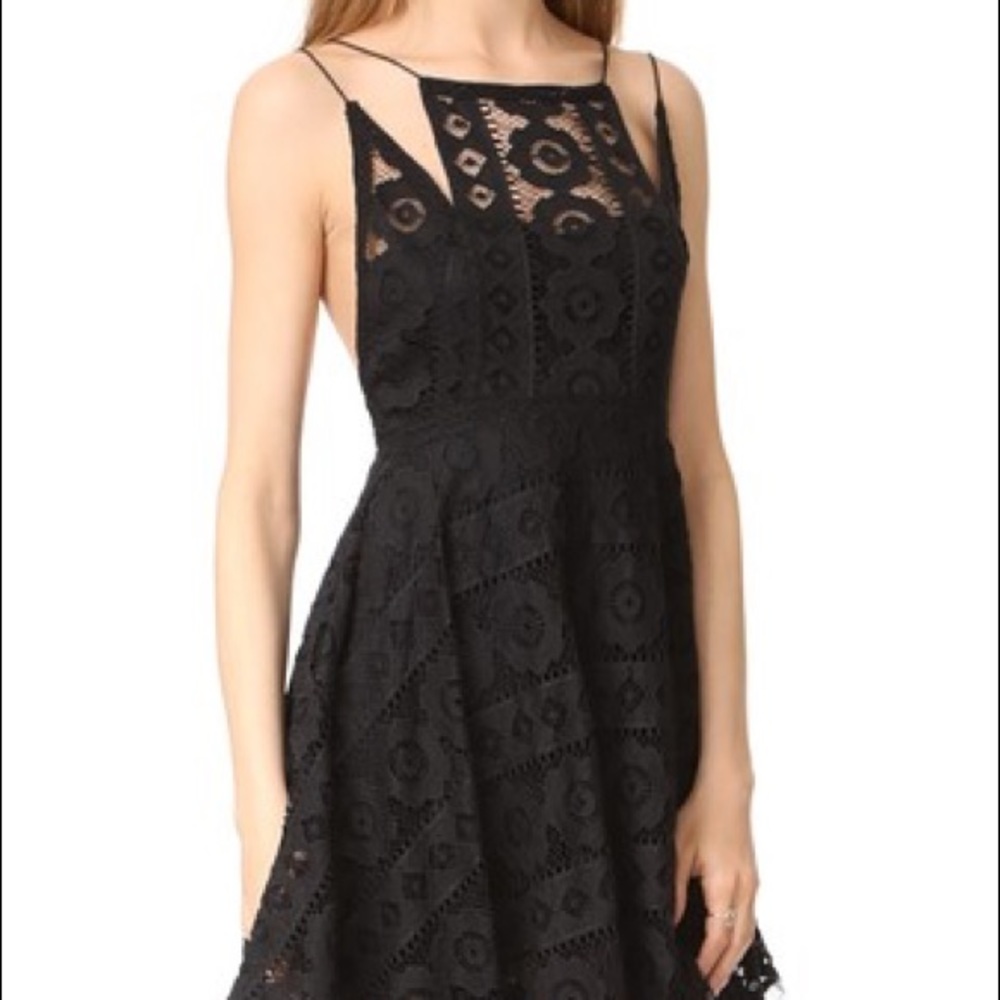 NWT Free People Just Like Honey Lace Black Dress - Picture 4 of 8